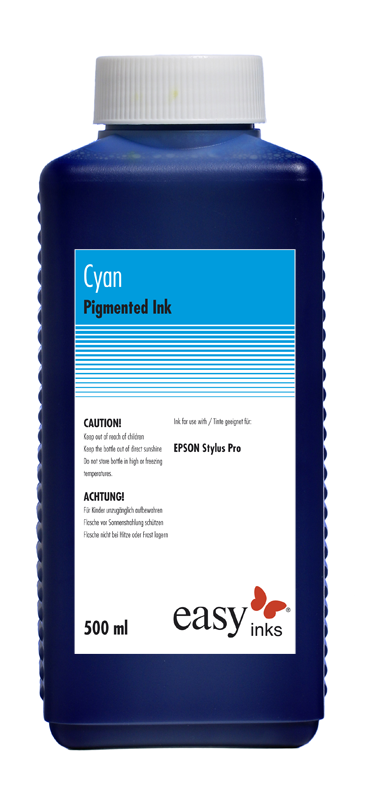 Epson Stylus Pro 3800, 4450, 4800, 7400, 7450, 7800, 9400, 9450, 9800, 10600 kompatible Ultrachrome K3 Tinte, 0,5 Liter Flasche