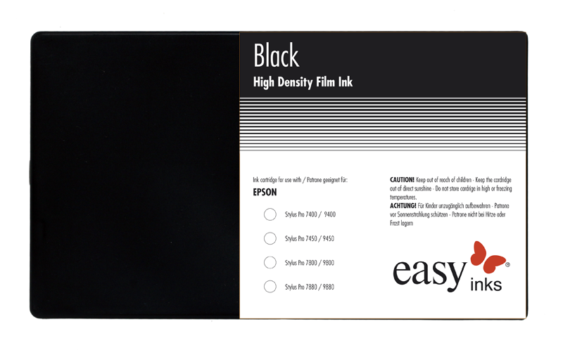 Schwarze High Density Hybrid Dye/Pigment Siebdruck Tinte für Epson Stylus Pro 7400, 9400 220ml Kartusche