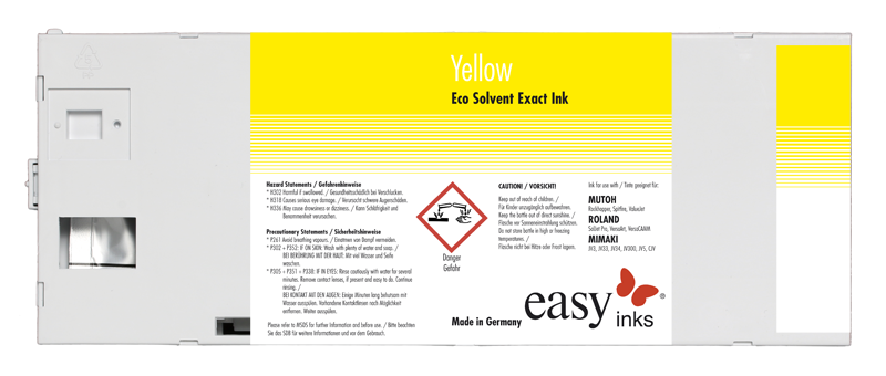 easy Eco Solvent Exact Tinte für Océ CS9050, CS9065, CS9090, CS9160, CS9350, 220ml Kartusche, inkl. Smart Card